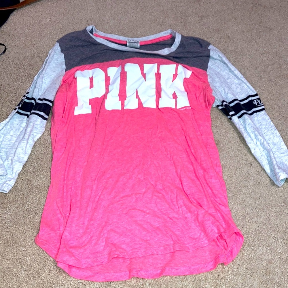 A pink quarter sleeve